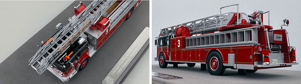 Closeup pics 7-8 of Chicago Fire Department Seagrave H&L Co. 3 scale model