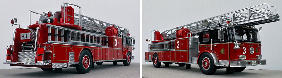 Closeup pics 11-12 of Chicago Fire Department Seagrave H&L Co. 3 scale model