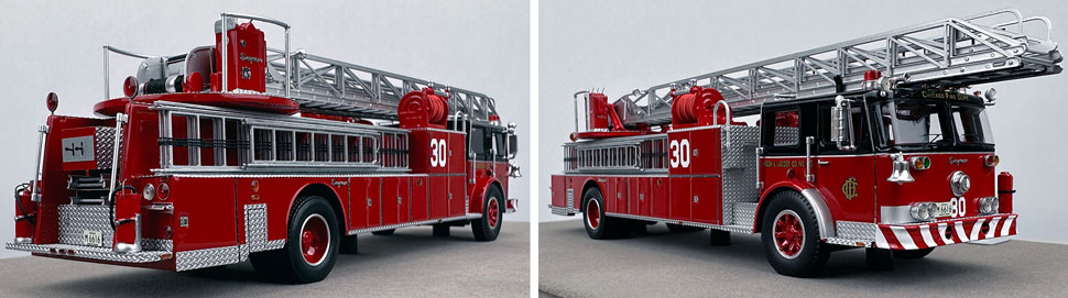 Closeup pics 11-12 of Chicago Fire Department Seagrave H&L Co. 30 scale model