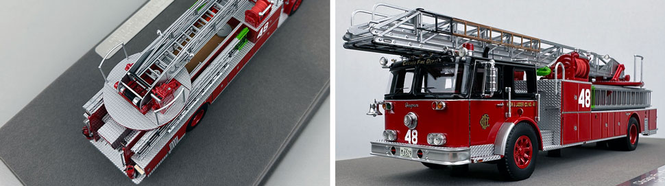 Closeup pics 3-4 of Chicago Fire Department Seagrave H&L Co. 48 scale model