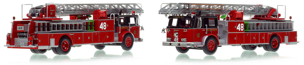 Chicago's H&L Co. 48 Seagrave Ladder is hand-crafted and intricately detailed.