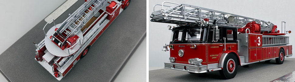 Closeup pics 3-4 of Chicago Fire Department Seagrave H&L Co. 63 scale model