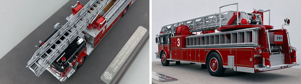 Closeup pics 7-8 of Chicago Fire Department Seagrave H&L Co. 63 scale model