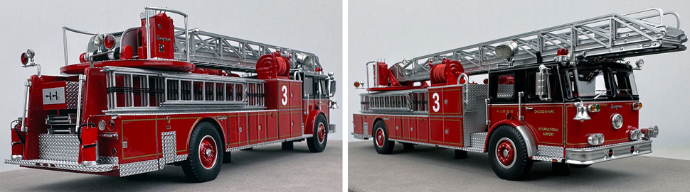 Closeup pics 11-12 of Chicago Fire Department Seagrave H&L Co. 63 scale model