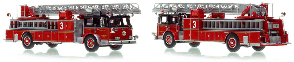 Chicago's H&L Co. 63 Seagrave Ladder is hand-crafted and intricately detailed.