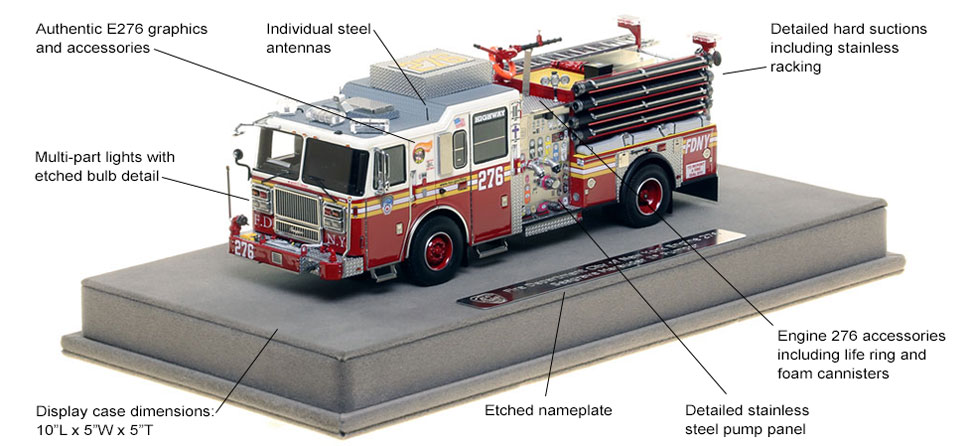 Features and Specs of FDNY's Seagrave Engine 276 scale model