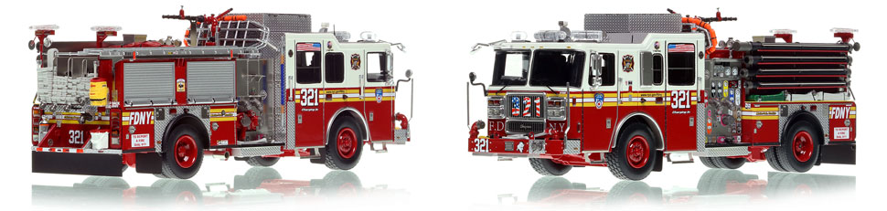 FDNY Engine 321 in Brooklyn is a museum grade 1:50 scale model