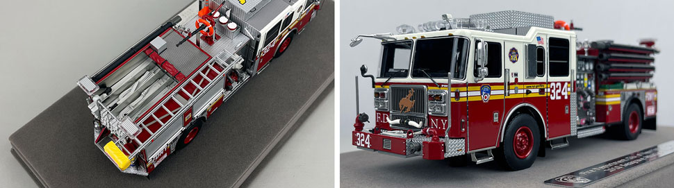 1:50 scale FDNY Seagrave Engine 324 close up pictures 3-4