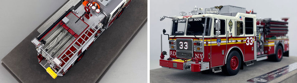 1:50 scale FDNY Seagrave Engine 33 close up pictures 3-4
