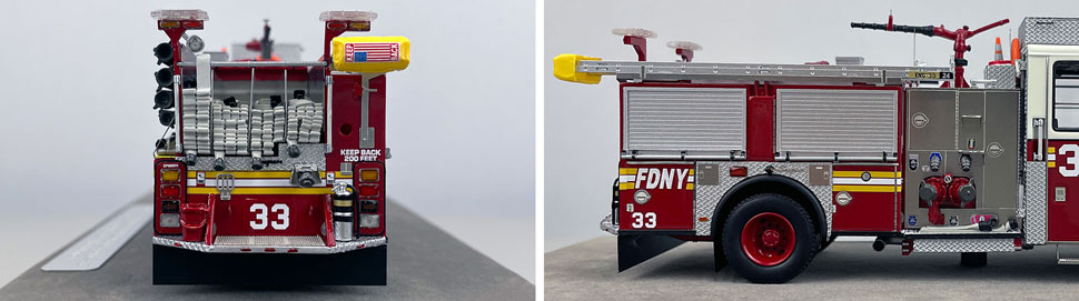 1:50 scale FDNY Seagrave Engine 33 close up pictures 9-10