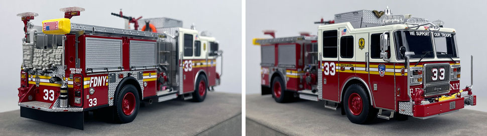 1:50 scale FDNY Seagrave Engine 33 close up pictures 11-12