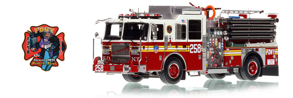 Queens Engine 258 Seagrave High Pressure Pumper in 1:50 scale