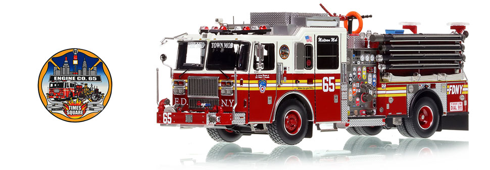 FDNY's Seagrave High Pressure Pumper Engine 65 in Manhattan