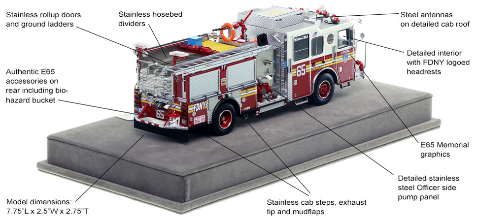 Specs and Features of FDNY's Seagrave Engine 65 scale model