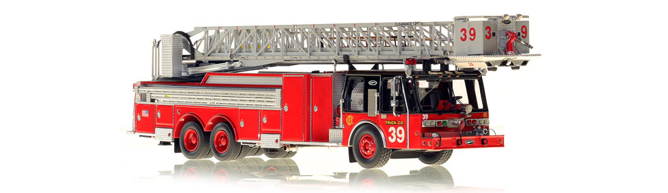 4.75/" Chicago Fire Engine with 12/" Extendable Ladder /& Pullback Motor Action