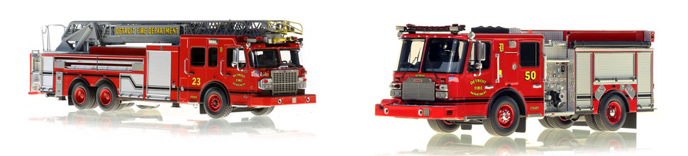 Detroit Engine 50 scale model is museum grade and pairs with Ladder 23