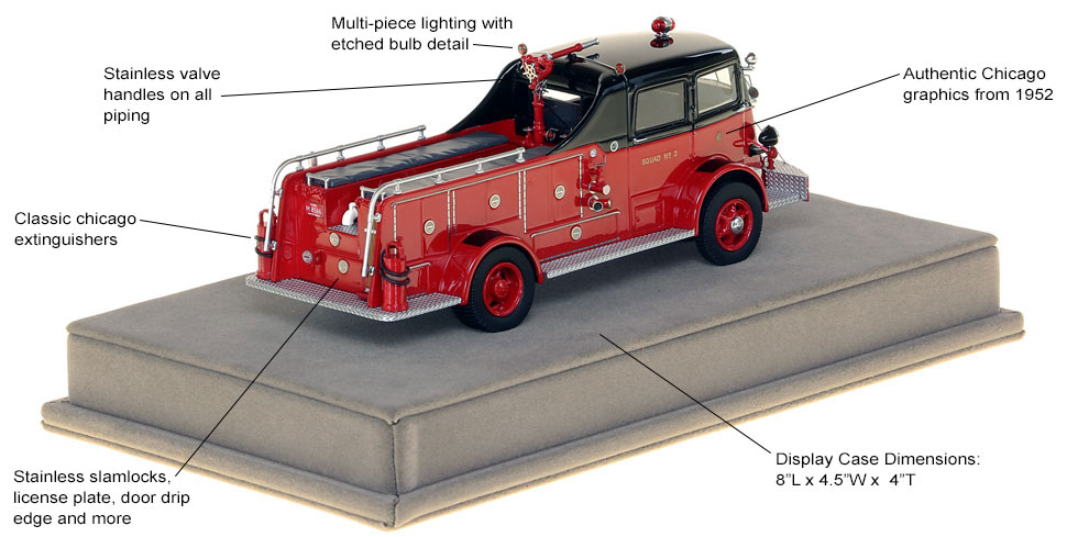 Specs and features of Chicago's 1952 Autocar Squad 2 scale model