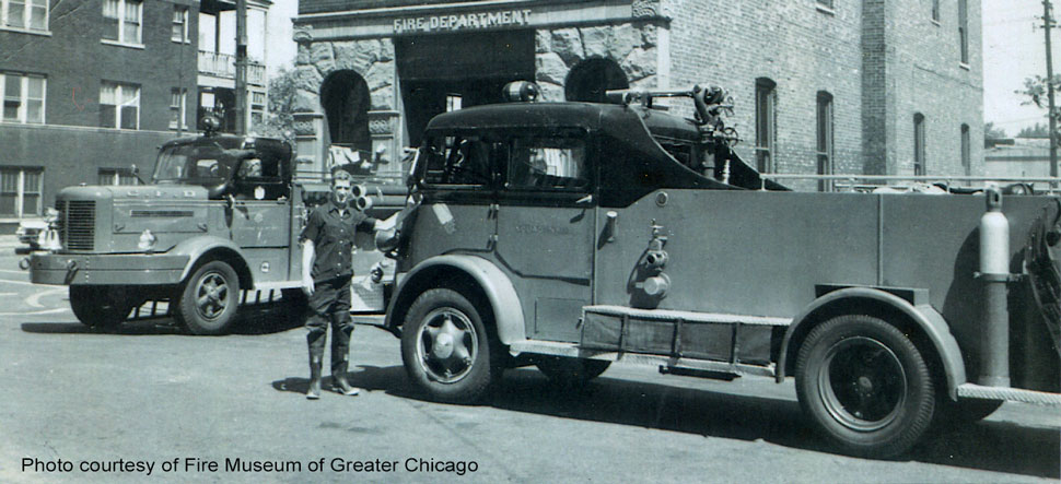 Chicago 1952 Autocar Squad 7 courtesy of Fire Museum of Greater Chicago