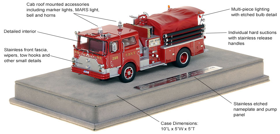 Fire Replicas FDNY 1968 Mack® CF Pumper - Engine 227 - Brooklyn