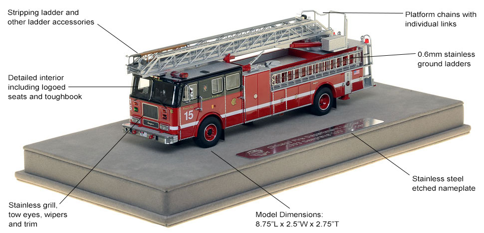 Features and Specs of Chicago's 1993 Truck 15 scale model