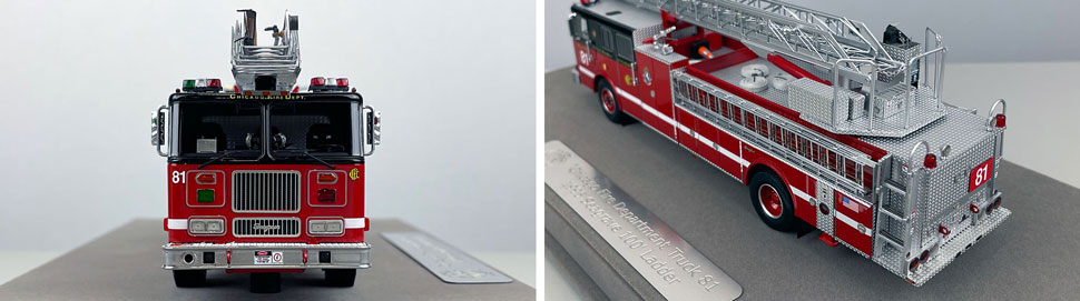 Closeup pics 1-2 of Chicago Fire Department Seagrave Truck 81 scale model