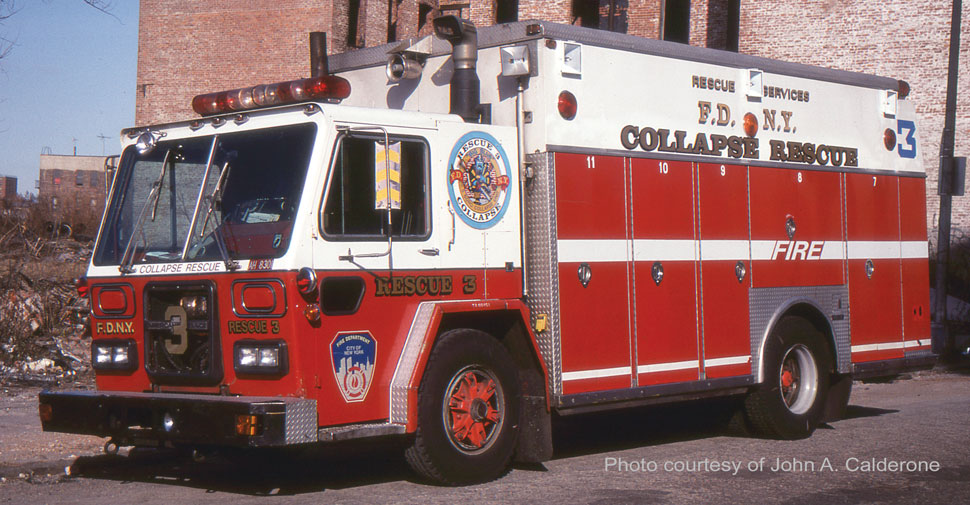 1983 FDNY ALF/Saulsbury Collapse Rescue 3 courtesy of John A. Calderone