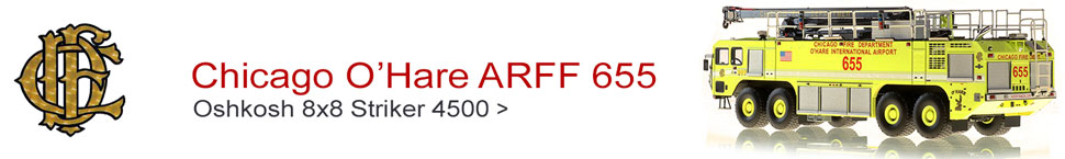 Order your Chicago O'Hare Oshkosh 8x8 Striker ARFF 655 today!