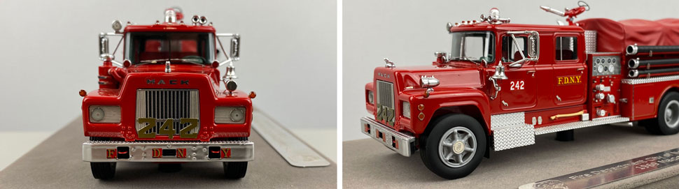 Closeup pictures 1-2 of the FDNY's 1969 Mack R Engine 242 scale model