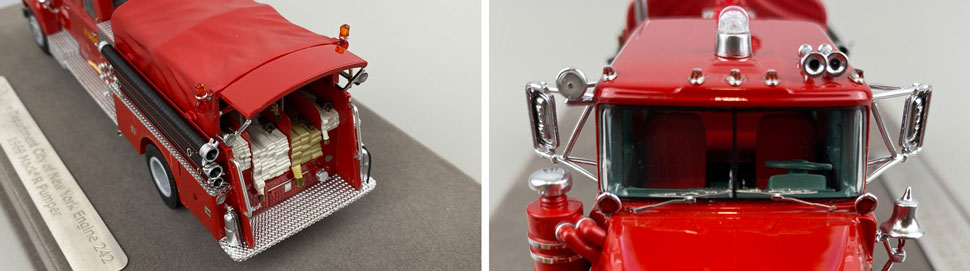 Closeup pictures 13-14 of the FDNY's 1969 Mack R Engine 242 scale model