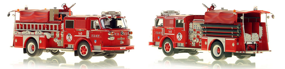 FDNY's 1980 Engine 160 scale model is hand-crafted and intricately detailed.