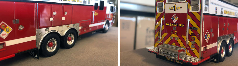 Close up images 5-6 of DC Fire & EMS Haz-Mat 1 scale model