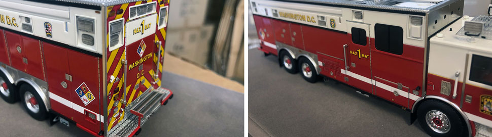 Close up images 7-8 of DC Fire & EMS Haz-Mat 1 scale model