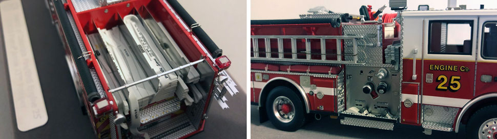 Close up images 5-6 of DC Fire & EMS Engine 16 scale model