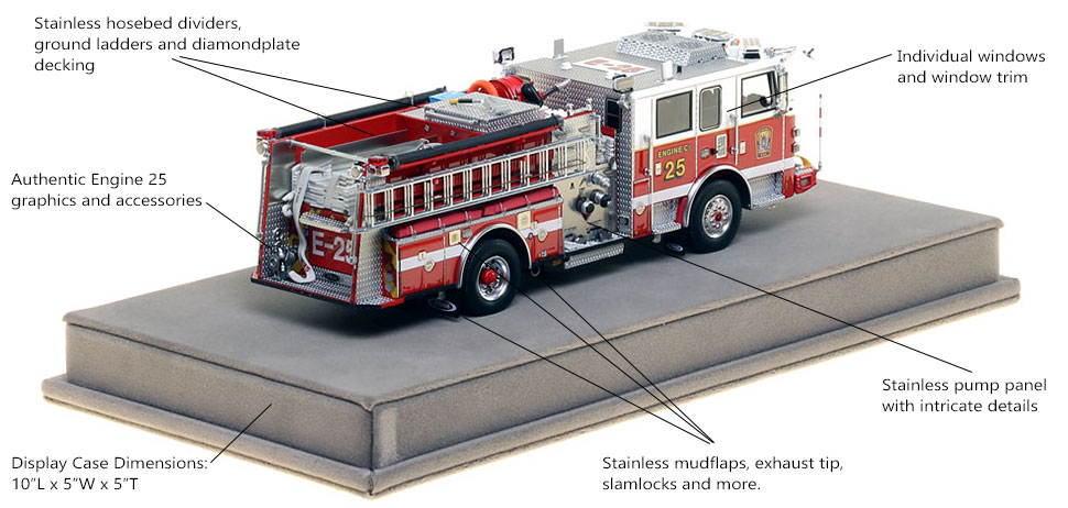 Specs and Features of DC Fire and EMS Engine 25 scale model