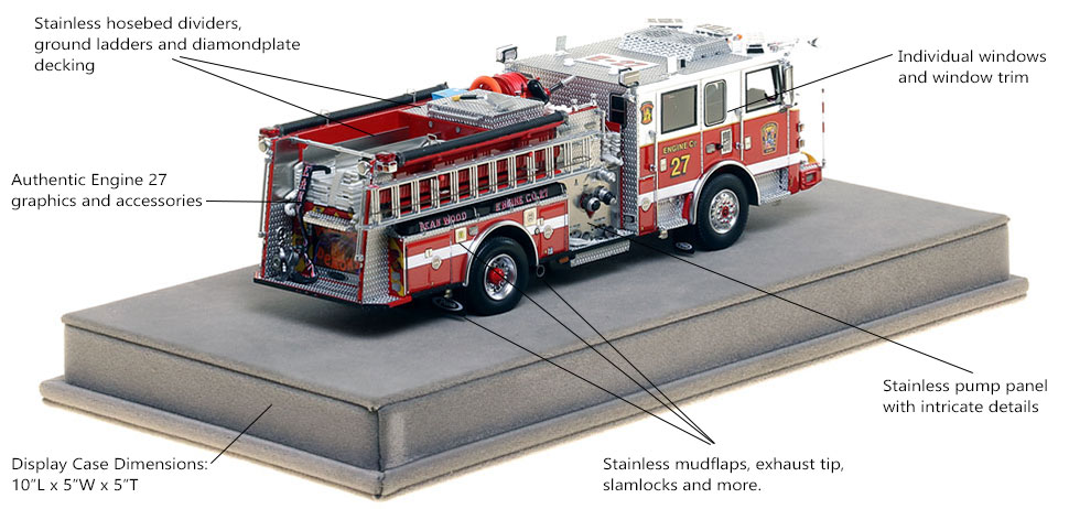 Specs and Features of DC Fire and EMS Engine 27 scale model