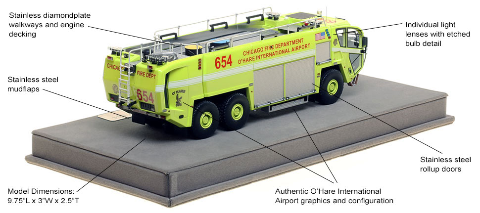 Fire Replicas Chicago O'Hare Oshkosh 6x6 Striker 3000 - ARFF