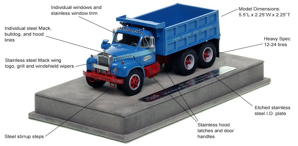 1/64 Mack B-61 ST - blanc & bleu