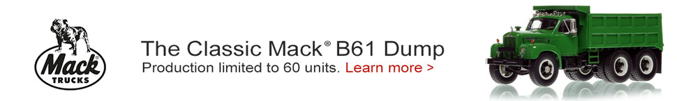 Order your green over black Mack B61 tandem dump truck today!