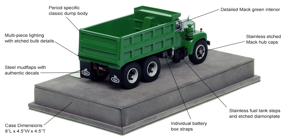 Sylvan Scale Models HO 1:87 Mack B-61 Tandem Axle Day Cab Kit - V-102