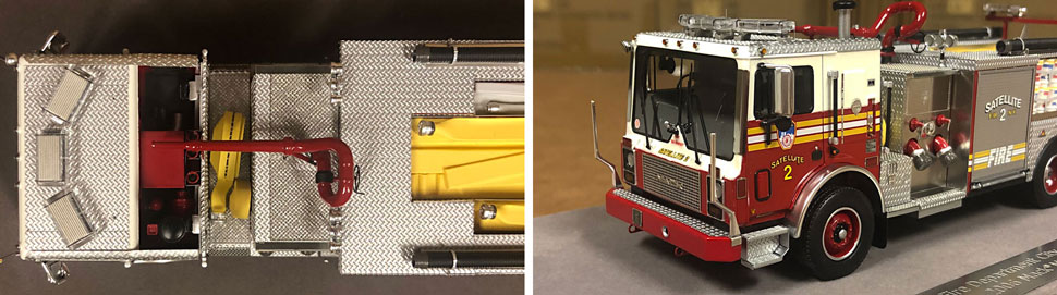 Closeup pictures 1-2 of the FDNY Satellite 2 scale model