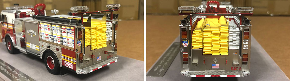 Closeup pictures 3-4 of the FDNY Satellite 2 scale model