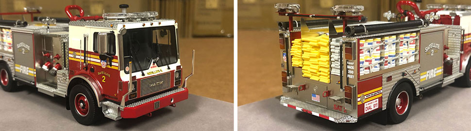 Closeup pictures 5-6 of the FDNY Satellite 2 scale model