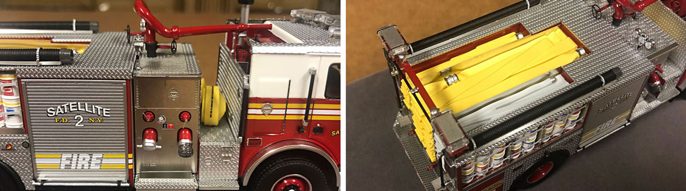 Closeup pictures 7-8 of the FDNY Satellite 2 scale model