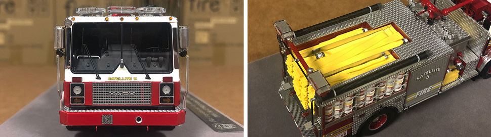 Closeup pictures 3-4 of the FDNY Satellite 5 scale model