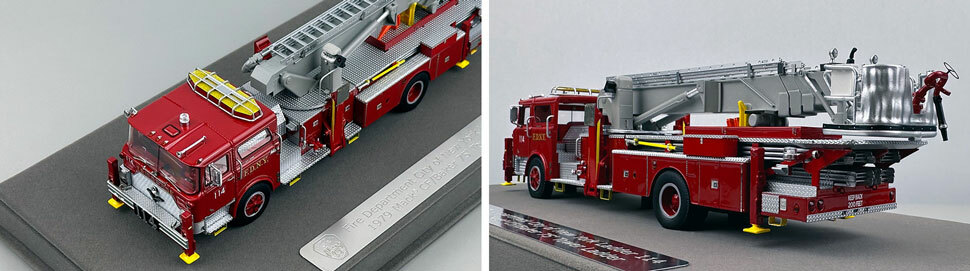 Closeup pictures 5-6 of FDNY's Mack CF/Baker Tower Ladder 114 scale model