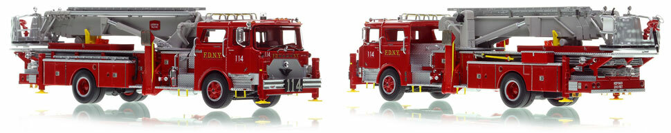 FDNY's Mack CF/Baker Tower Ladder 114 is now available as a museum grade replica