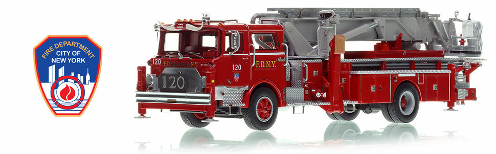 Order your FDNY Mack CF/Baker 75' Tower Ladder 120 today!