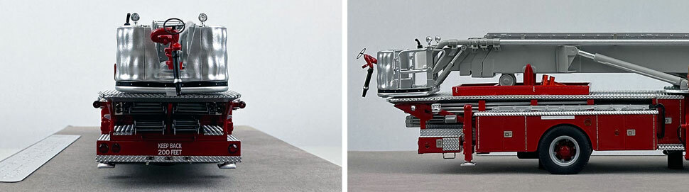 Closeup pictures 7-8 of FDNY's Mack CF/Baker Tower Ladder 120 scale model