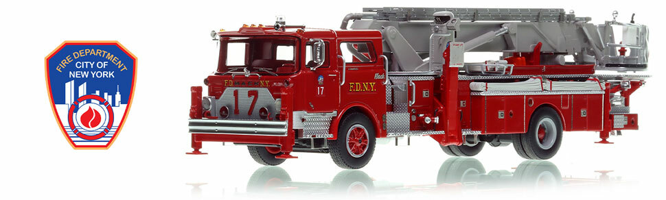 Order your FDNY Mack CF/Baker 75' Tower Ladder 17 today!