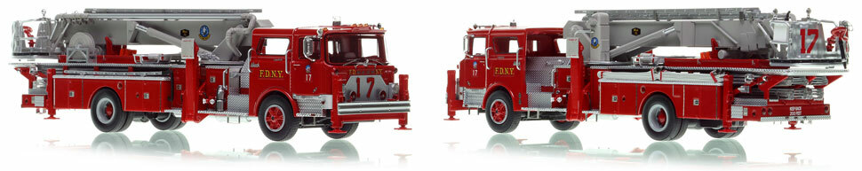 FDNY's Mack CF/Baker Tower Ladder 17 is now available as a museum grade replica